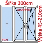 Trojkdl Okna FIX + O + OS (Sloupek) - ka 300cm